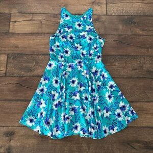 Yumi Kim Floral green sleeveless dress size medium
